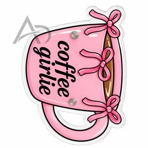 Caja de Pestañas Acrílica Coffee Girlie, Reutilizable, Magnética, con Forma de Corazón, Logotipo Personalizado, Lazo Rosa, Herramienta de Belleza Estética - Product Image 4