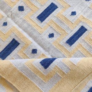 Alfombra Durrie de Lana Hecha a Mano con Patrón Abstracto, Tejido Plano de Pelo Corto, Ecológica, Antideslizante, Apta para Mascotas, Antibacteriana, para Hogar Moderno - Product Image 3