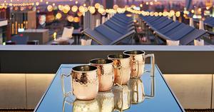Copper Water <b>Cup</b> Heat Resistant <b>Reusable</b> BPA-Free Portable Metal Tumbler Handle New Creative Moscow Mule Beer Copper Drinkware - Product Image 5