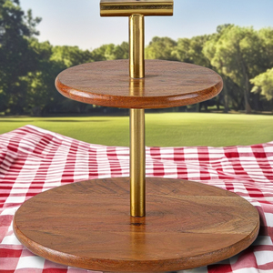 Soporte de pastel de madera de bosque Natural 2023 hecho a mano personalizado celebración soporte de pastel de madera parte gran oferta - Product Image 1