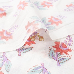 Wholesale <b>Block</b> <b>Printed</b> Floral Design Fabric For Clothing and Summer - Product Image 2