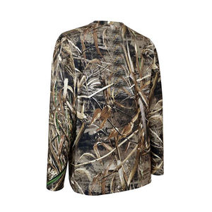 Camisas de Caza de Manga Larga para Hombre con Protección UV, de Algodón Orgánico Satinado, Cierre de Cremallera, Transpirables, Estampadas por Sublimación, Casuales - Product Image 1