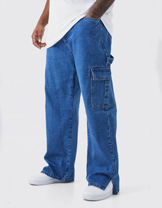 กางเกงยีนส์ทรงหลวมสไตล์เรโทรคลาสสิกสำหรับผู้ชาย ขายส่ง กางเกงยีนส์ฮิปฮอปสไตล์วินเทจสตรีทแวร์ทรงขากว้างสำหรับผู้ชาย - Product Image 1