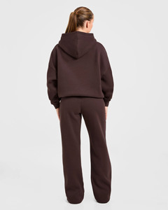 New Design Custom Logo Varsity <b>Oversized</b> Hoodie & <b>Jogger</b> 2 Piece Set Women's Tracksuits Cotton Breathable Gym Women's Sweatsuit - Product Image 2