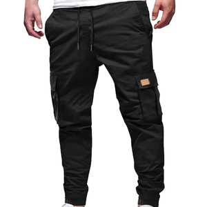 Pantalones Tácticos con Decoración de Botones, Estilo Frontal Plano, Pantalones Cargo Tácticos para Hombre con Múltiples Bolsillos, Transpirables, Color Oliva, para Senderismo - Product Image 2