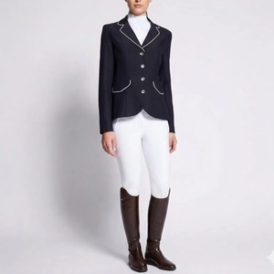 Chaqueta de equitación de alta calidad con ajuste regulable para mujer, ideal para montar al aire libre, doma clásica y espectáculos ecuestres, con cuello alto. - Product Image 4