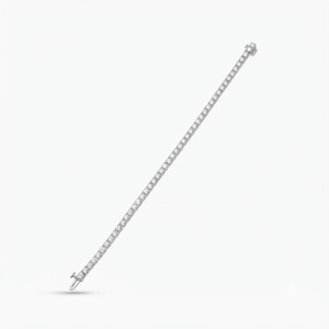 Bracelet tennis élégant en diamant de laboratoire taille ronde, couleur DEF, clarté VS VVS, bijoux fins de luxe délicats en or massif 10K 14K 18K - Product Image 2