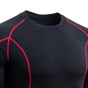 Camiseta de compresión ligera de alta calidad para hombre, manga larga, para gimnasio, con diseño liso, para adultos y jóvenes. - Product Image 5