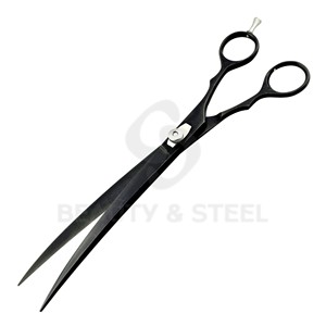 Professional Matte Black Hair Cutting <b>Scissors</b> with Sharp Straight Blades and Ergonomic Offset Handle - Product Image 2