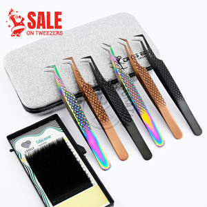 Volume russe Extensions de cils pince à épiler Volume individuel Extension de cils pince à épiler marque privée disponible avec un design gratuit - Product Image 1