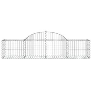 Ensemble de 4 grands paniers gabions durables en fer galvanisé argenté, ornements de jardin - Product Image 4