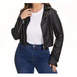 Stylish <b>Women's</b> Leather <b>Jacket</b> with Modern Casual Design Waterproof & Eco-Friendly Nylon Lining for Outdoor Daily Use - Product Image 3