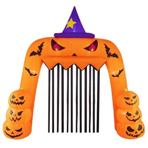Giant 10.4x11.6ft Halloween Pumpkin Arch 7 LED Lights Built-in Blower for Easy <b>Inflation</b> Windproof Yard Decorations - Product Image 3