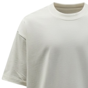 Men Oversized Light Grey T Shirt Short Sleeve Crew Neck Cotton Casual Streetwear Top <b>Small</b> <b>Chest</b> Logo Print Summer Tee - Product Image 3