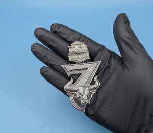 Pendentif Personnalisé en Argent Sterling 925 avec Lettres et Chiffres, Moissanite Luxe Certifiée, Style Hip-Hop Bling pour Rappeur - Product Image 3