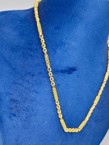 Cadena Bahubali de Oro Sólido de 22K, Collar Clásico de Eslabones, Joyería Fina para Uso Diario, Regalo Unisex para Bodas y Fiestas - Product Image 2