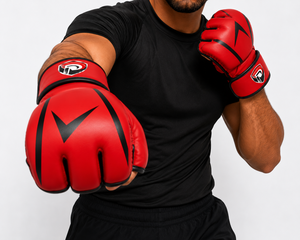Dumela Professional High Quality MMA Gloves Red Black Leather Breathable Customizable <b>Dummy</b> Gloves Protective Training Gear All - Product Image 3