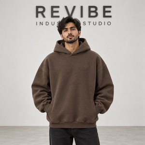 Sudadera con Capucha Oversize de Algodón Pesado con Lavado Ácido y Bordado en el Pecho Pequeño para Hombre, Estilo Urbano, Fabricante de Prendas OEM de Marca Privada - Product Image 1