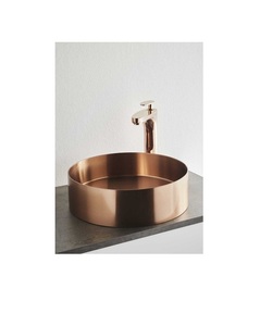 Refined <b>Copper</b> Wash Basin Luxury Countertop Sink Handcrafted Bathroom <b>Accessory</b> For Modern Interior Projects - Product Image 2