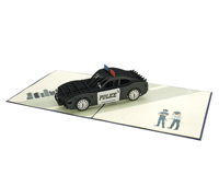Modelo de coche de papel 3D personalizado para tarjeta de felicitación