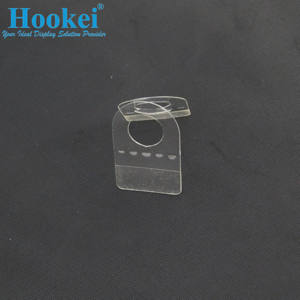 Round Hole <span class=keywords><strong>Plastic</strong></span> Clear Hook <span class=keywords><strong>Hanging</strong></span> Folder Tabs Selbst klebende hängende Tabs Sticky Adhesive Hang Tags für Einzelhandel displays - Product Image 3