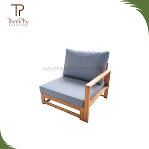 EDEN Juego de Muebles de Jardín de 6 Piezas, Contemporáneo, Ecológico, de Madera de Acacia, con Cojines Impermeables Plegables, para Hoteles y Villas - Product Image 2