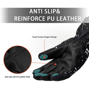 Gants d'hiver 2026 pour hommes, gants de ski imperméables et coupe-vent, doublure polaire, gants de sport d'extérieur résistants au vent - Product Image 2