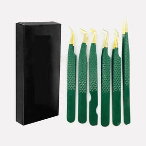 Professional Stainless Steel Eyelash Tweezers Lash Applicator <b>Precision</b> <b>Tool</b> Durable High Quality for Salon Use Reasonable Price - Product Image 1