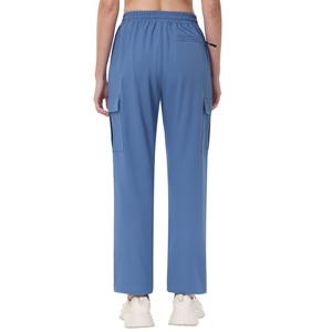 Pantalon cargo en coton pour femme OEM, respirant, séchage rapide, écologique, coupe droite, coupe-vent, taille mi-haute élastique - Product Image 6