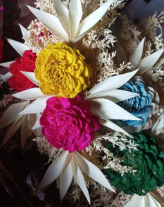 Bouquet de fleurs de Sola bio artisanales de haute qualité, longue durée de vie, pour décoration Halloween, remise de diplôme, mariage 2026 - Product Image 1