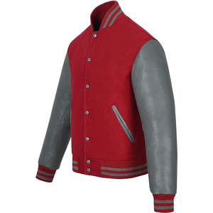 Varsity Jackets <b>Men</b> Streetwear Baseball Uniform Jackets Embroidered Spliced PU Leather Sleeves Women Baseball Coat - Product Image 5