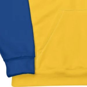 Sudadera con Capucha para Mujer, Invierno, Bordada, Amarillo y Azul, con Gráfico del Escudo Griego de Sigma Gamma Rho, Manga Larga, con Cordón Ajustable, Informal - Product Image 6
