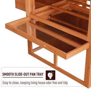 Pollaio in Legno Grande da 136,5 Pollici, Gabbia Deluxe per Conigli con Chiusura di Sicurezza, Recinto per Galline e Conigli da Giardino con Nido - Product Image 5
