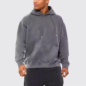 Sudaderas con Capucha para Hombre al por Mayor con MOQ Bajo, Lavado Ácido, Bordadas, Vintage, Desgastadas, de Forro Polar Transpirable, con Logotipo y Color Personalizados, OEM - Product Image 3
