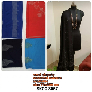 Wholesale High Quality Solid Color Spring Winter Retro <b>Wool</b> Crinkle Scarf Hijabs Women Muslim Bows Breathable Long <b>Shawl</b> 2021 - Product Image 5