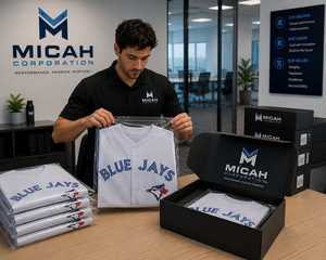 Maillot de baseball sublimé Micah Corporation – Tenue de sport d'équipe entièrement boutonnée en mesh performant - Product Image 6
