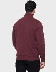 เสื้อสเวตเชิ้ตผู้ชายสีเบอร์กันดี คอกลม ถักจากผ้าฝ้าย 100% ระบายอากาศได้ดี สไตล์สตรีทแวร์ ทรงปกติ สีพื้น เหมาะสำหรับใส่ในฤดูหนาว - Product Image 3