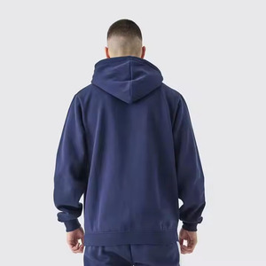 Ensemble survêtement molletonné épais personnalisé OEM pour homme, avec sweat à capuche et pantalon de survêtement color block – Vente en gros - Product Image 3