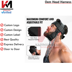 Neck <b>Training</b> Harness Men Women Gym Weightlifting Support <b>Strength</b> Resistance Workout Band OEM Supplier - Product Image 5