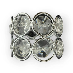 Luxury Clear Gem Metal Napkin Holder Formal Dining Accessories Glamorous Silver <b>Circle</b> Crystal Napkin <b>Ring</b> - Product Image 1