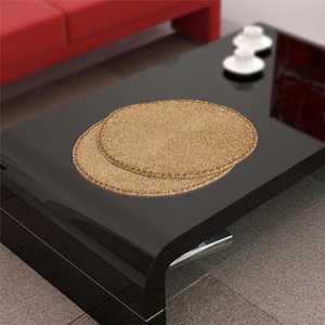 Juego de Manteles Individuales/Cubiertas de Mesa Artesanales con Cuentas, de Poliéster/Algodón, con Bordado Floral y Rayas, 2 Piezas - Decoración del Hogar, Comedor, Regalo de Inauguración - Product Image 1