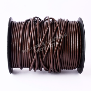 Cordon en cuir perlé en forme de cœur naturel brun foncé de 2 mm de haute qualité, en bobine, pour la fabrication de bijoux DIY, bracelets décoratifs - Product Image 6