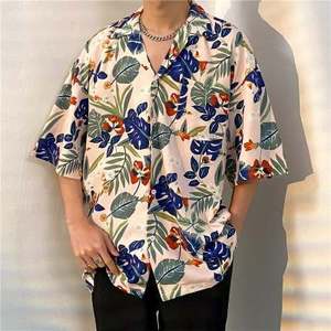 Chemise Hawaïenne Tendance pour Homme à Manches Courtes en Tissu Glacé, Motif Floral Baroque, Idéale pour les Vacances – Nouveauté Dropshipping - Product Image 1
