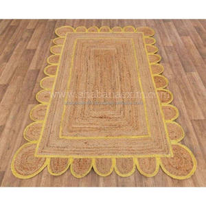 Nouvelle décoration d'intérieur tapis de jute de sol indien en gros tapis de salon en jute avec différents designs et couleurs tapis de jute - Product Image 5