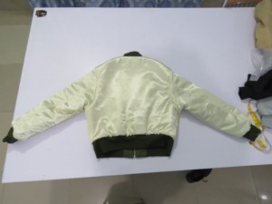 Blouson Bomber en Satin Vert Sauge Clair avec Col et Ourlet Côtelés Noirs, Veste Décontractée Zippée pour Homme, Vêtement d'Automne - Product Image 4