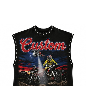 เสื้อกล้ามพิมพ์ลายเพชร Glory Custom ผ้าเจอร์ซีย์คอตตอน 100% เนื้อผ้านุ่ม สไตล์วินเทจใหม่ เสื้อยืดแขนกุดสำหรับใส่ได้ทั้งชายและหญิง - Product Image 3