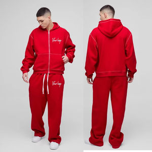 Conjunto Deportivo de Dos Piezas para Hombre, de Alta Calidad, 100% Poliéster, Informal, de Invierno, con Cierre de Cremallera - Product Image 1