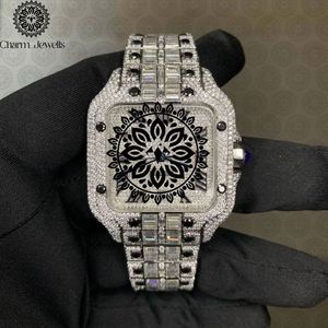 Montre analogique de luxe Charm Jewells en acier inoxydable, boîtier 40 mm, cadran en cristal saphir, mouvement mécanique, mode masculine, étanche 10 bars - Product Image 1