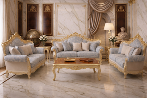 Juego de Muebles de Salón Estilo Birmingham en Oro Antiguo, Juego de Sofás Europeos Clásicos de Alta Gama, Interior de Salón Premium, Sídney - Product Image 4