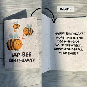 Tarjeta de Cumpleaños de Papel Ecológico Hecha a Mano, Tarjeta de Celebración Bonita con Acabado Natural, Diseño Minimalista y Arte de Pastel Limpio, Tarjetas de Celebración - Product Image 2
